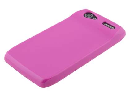 Frosted Colour TPU Gel Case for Motorola RAZR V XT885/MT887 - Pink