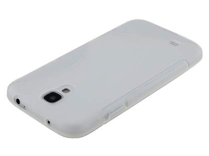 Wave Case for Samsung I9500 Galaxy S4 - Frosted Clear/Clear