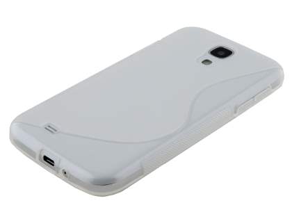 Wave Case for Samsung I9500 Galaxy S4 - Frosted Clear/Clear
