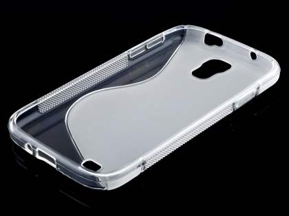 Wave Case for Samsung I9500 Galaxy S4 - Frosted Clear/Clear