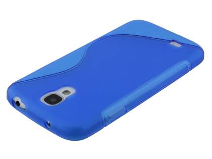 Wave Case for Samsung I9500 Galaxy S4 - Frosted Blue/Blue