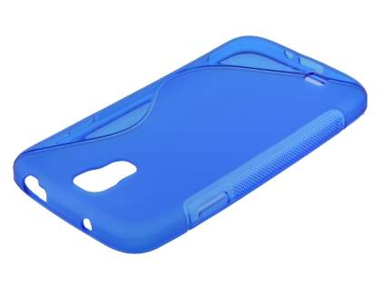 Wave Case for Samsung I9500 Galaxy S4 - Frosted Blue/Blue