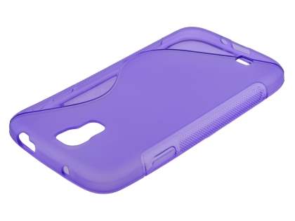 Wave Case for Samsung I9500 Galaxy S4 - Frosted Purple/Purple