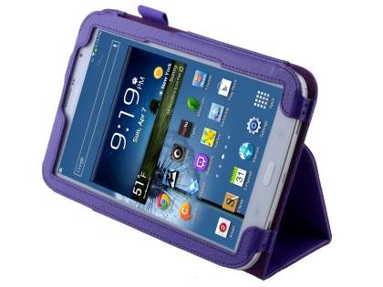 Synthetic Leather Flip Case with Fold-Back Stand for Samsung Galaxy Note 8.0 Tablet - Purple