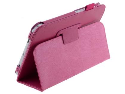 Synthetic Leather Flip Case with Fold-Back Stand for Samsung Galaxy Note 8.0 Tablet - Raspberry