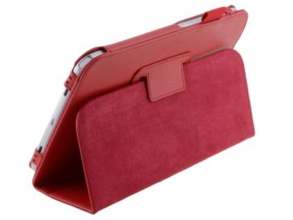 Synthetic Leather Flip Case with Fold-Back Stand for Samsung Galaxy Note 8.0 Tablet - Red