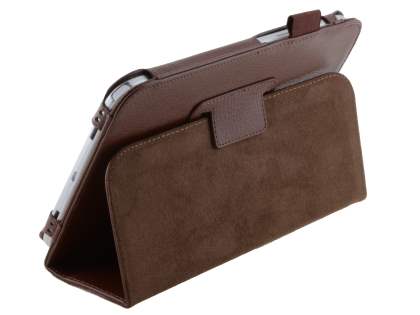 Synthetic Leather Flip Case with Fold-Back Stand for Samsung Galaxy Note 8.0 Tablet - Brown