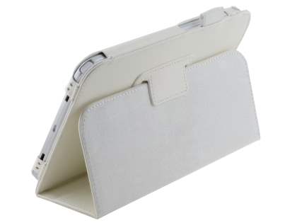 Synthetic Leather Flip Case with Fold-Back Stand for Samsung Galaxy Note 8.0 Tablet - Ivory
