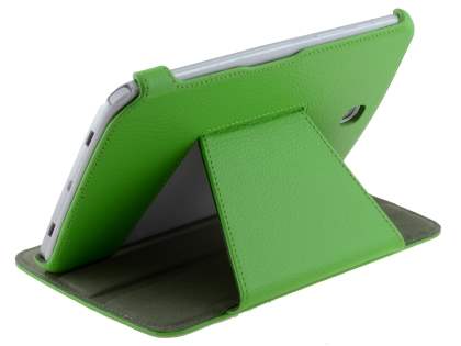 Synthetic Leather Flip Cover with Built-In Stand for Samsung Galaxy Note 8.0 Tablet - Green Leather Flip Case