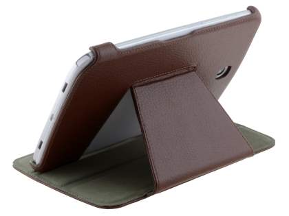 Synthetic Leather Flip Cover with Built-In Stand for Samsung Galaxy Note 8.0 Tablet - Brown Leather Flip Case