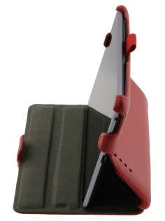 Synthetic Leather Flip Case with Multi-Angle Tilt Stand for Asus Google Nexus 7 2012 - Red Leather Flip Case