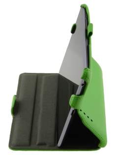 Synthetic Leather Flip Case with Multi-Angle Tilt Stand for Asus Google Nexus 7 2012 - Green Leather Flip Case