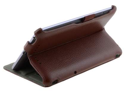 Synthetic Leather Flip Case with Multi-Angle Tilt Stand for Asus Google Nexus 7 2012 - Brown