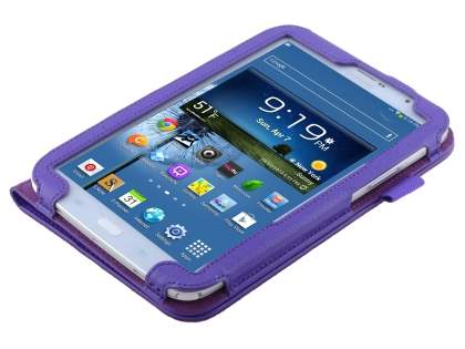 Synthetic Leather Flip Case with Fold-Back Stand for Samsung Galaxy Note 8.0 Tablet - Purple