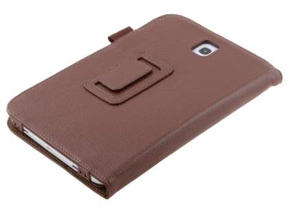 Synthetic Leather Flip Case with Fold-Back Stand for Samsung Galaxy Note 8.0 Tablet - Brown