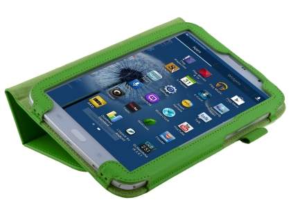 Synthetic Leather Flip Case with Fold-Back Stand for Samsung Galaxy Note 8.0 Tablet - Green