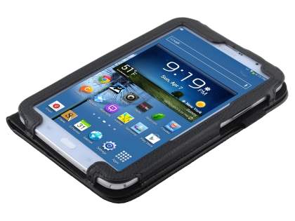 Synthetic Leather Flip Case with Fold-Back Stand for Samsung Galaxy Note 8.0 Tablet - Classic Black