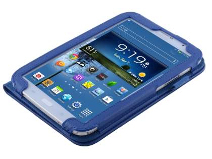 Synthetic Leather Flip Case with Fold-Back Stand for Samsung Galaxy Note 8.0 Tablet - Dark Blue
