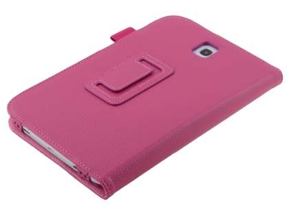 Synthetic Leather Flip Case with Fold-Back Stand for Samsung Galaxy Note 8.0 Tablet - Raspberry