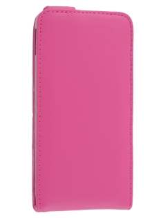 Genuine Leather Flip Case for HTC One M7 801e - Pink
