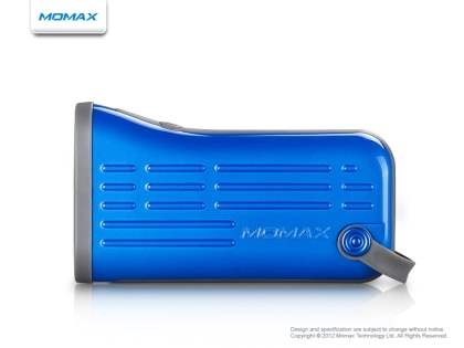 MOMAX iPower Tough Impact & Splash Resistant External Battery Pack with Dual USB Outputs for Samsung - Blue