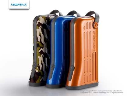 MOMAX iPower Tough Impact & Splash Resistant External Battery Pack with Dual USB Outputs for Samsung - Blue