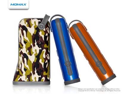 MOMAX iPower Tough Impact & Splash Resistant External Battery Pack with Dual USB Outputs for Samsung - Blue