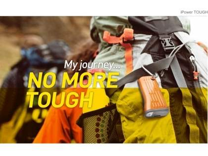 MOMAX iPower Tough Impact & Splash Resistant External Battery Pack with Dual USB Outputs for Samsung - Orange