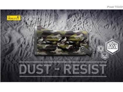 MOMAX iPower Tough Impact & Splash Resistant External Battery Pack with Dual USB Outputs for Samsung - Camouflage
