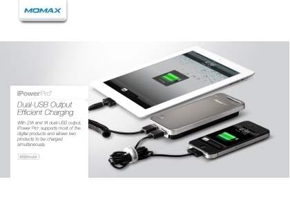 Momax iPower Pro+ High Capacity External Battery Pack - Pearl White