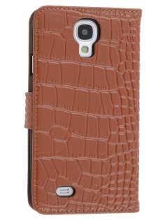 TS-CASE Crocodile Pattern Genuine leather Wallet Case for Samsung Galaxy S4 I9500 - Brown TS-CASE Crocodile Pattern Genuine leather Wallet Case for Samsung Galaxy S4 I9500 - Brown