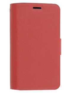 Slim Genuine Leather Portfolio Case for Nokia Lumia 620 - Red