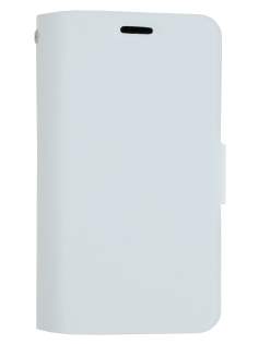 Slim Genuine Leather Portfolio Case for Nokia Lumia 620 - Pearl White