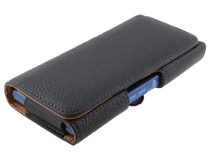Sony Xperia Z Synthetic Leather Belt Pouch (Bumper Case Compatible) - Classic Black