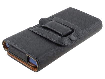 Sony Xperia Z Synthetic Leather Belt Pouch (Bumper Case Compatible) - Classic Black