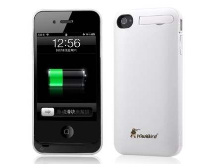 KiwiBird FC8 iPhone 4/4S Case Battery Charger - Glossy White