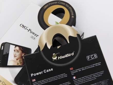 KiwiBird FC8 iPhone 4/4S Case Battery Charger - Classic Black