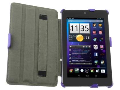 Synthetic Leather Flip Case with Multi-Angle Tilt Stand for Asus Google Nexus 7 2012 - Purple