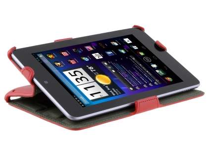 Synthetic Leather Flip Case with Multi-Angle Tilt Stand for Asus Google Nexus 7 2012 - Red