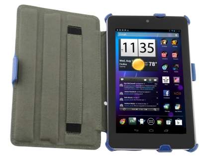 Synthetic Leather Flip Case with Multi-Angle Tilt Stand for Asus Google Nexus 7 2012 - Blue