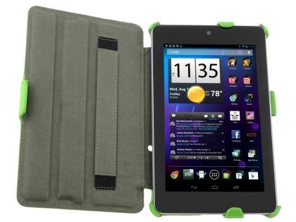 Synthetic Leather Flip Case with Multi-Angle Tilt Stand for Asus Google Nexus 7 2012 - Green