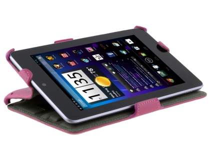 Synthetic Leather Flip Case with Multi-Angle Tilt Stand for Asus Google Nexus 7 2012 - Pink