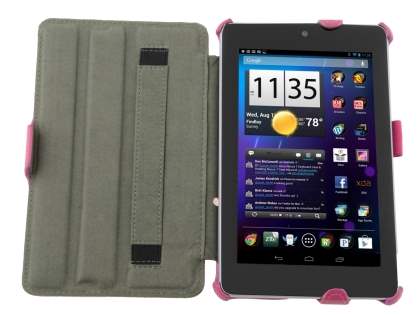 Synthetic Leather Flip Case with Multi-Angle Tilt Stand for Asus Google Nexus 7 2012 - Pink