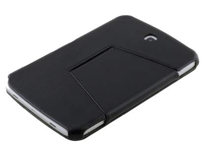 Synthetic Leather Flip Cover with Built-In Stand for Samsung Galaxy Note 8.0 Tablet - Classic Black