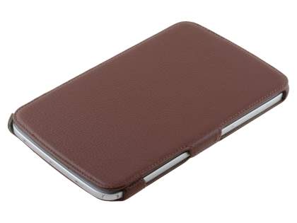 Synthetic Leather Flip Cover with Built-In Stand for Samsung Galaxy Note 8.0 Tablet - Brown