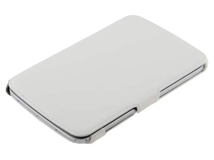Synthetic Leather Flip Cover with Built-In Stand for Samsung Galaxy Note 8.0 Tablet - Pearl White