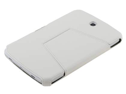 Synthetic Leather Flip Cover with Built-In Stand for Samsung Galaxy Note 8.0 Tablet - Pearl White