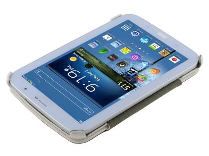 Synthetic Leather Flip Cover with Built-In Stand for Samsung Galaxy Note 8.0 Tablet - Pearl White