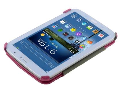 Synthetic Leather Flip Cover with Built-In Stand for Samsung Galaxy Note 8.0 Tablet - Pink