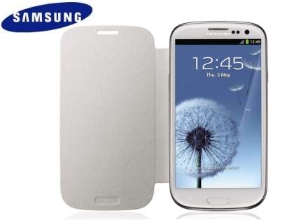 Genuine Samsung Flip Cover for Samsung I9300 Galaxy S3 - Marble White